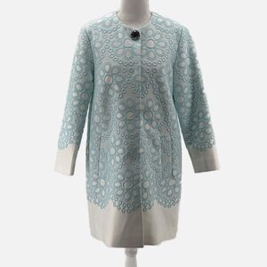 Savida Floral Lace Embroidered Occasion Jacket/coat in Light Blue - NWOT - Small
